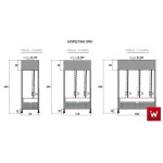 Επαγγελματική ψησταριά-σούβλα βαγονέτο με 12 σούβλες-3 ατέρμονες επιδαπέδια VKN-VAG33(aisi 304) 180χ150χ205 εκ