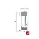 Επαγγελματική ψησταριά-σούβλα βαγονέτο με 4 σούβλες-1 ατέρμονα επιδαπέδια VKN-VAG14(aisi 430) 180χ70χ205 εκ