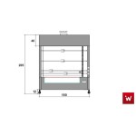 Επαγγελματική ψησταριά-σούβλα βαγονέτο με 4 σούβλες-1 ατέρμονα επιδαπέδια VKN-VAG14(aisi 430) 180χ70χ205 εκ