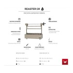 Επαγγελματική ψησταριά ROBATA κάρβουνου επιτραπέζια με ανύψωση VKN-ROASTER GR80 80X45X30(+75) εκ