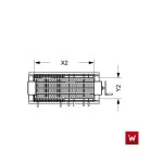 Επαγγελματική ψησταριά ROBATA κάρβουνου επιτραπέζια με ανύψωση VKN-ROASTER GR110 110X45X30(+75) εκ