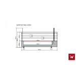 Επιδαπέδια ψησταριά κάρβουνου με σούβλες δύο ατέρμονες και χοάνη και 2 πλευρές τζάμια ΙΝΟΧ πίσω VKN-LGHG6 180χ81χ200 εκ