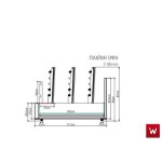 Επαγγελματική ανοξείδωτη επιτραπέζια ψησταριά κάρβουνου με σούβλες τρείς ατέρμονες και χοάνη VKN-TLGH9 160χ110χ150 εκ