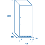 Ψυγείο συσκευασμένων και μη προϊόντων BY 460 - EURONORM (Ενεργειακής κλάσης Β)