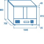 Ψυχόμενες Σαλατιέρες (ΑΝΟΙΧΤΗ ΕΠΙΦΑΝΕΙΑ ΕΡΓΑΣΙΑΣ) CR 92A - GN1/1