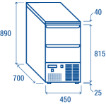 Ψυγείο σαλατών CRD 45A - GN1/1 (ΑΝΟΙΧΤΗ ΕΠΙΦΑΝΕΙΑ ΕΡΓΑΣΙΑΣ)