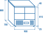 Ψυγείο παγκος με 4 συρτάρια (ΑΝΟΞΕΊΔΩΤΗ ΕΠΙΦΑΝΕΙΑ ΕΡΓΑΣΙΑΣ & ΣΥΡΤΑΡΙΑ) CRD 94A - GN1/1