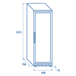 Ψυγείο βιτρίνα CRXG 4 - 400 Lt (ΜΕ ΓΥΑΛΙΝΗ ΠΟΡΤΑ)