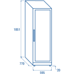 Ψυγείο κρασιού CW 508 485 λίτρων (ΜΟΝΗΣ ΘΕΡΜΟΚΡΑΣΙΑΣ) 60X77X185