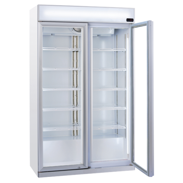 Βιτρίνα συντήρησης DC 1050C με πλήρη γυάλινη μπροστινή όψη και μετώπη 1050lt