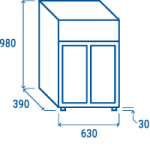 Ψυγείο αναψυκτικών πάγκου DC 85S 85lt