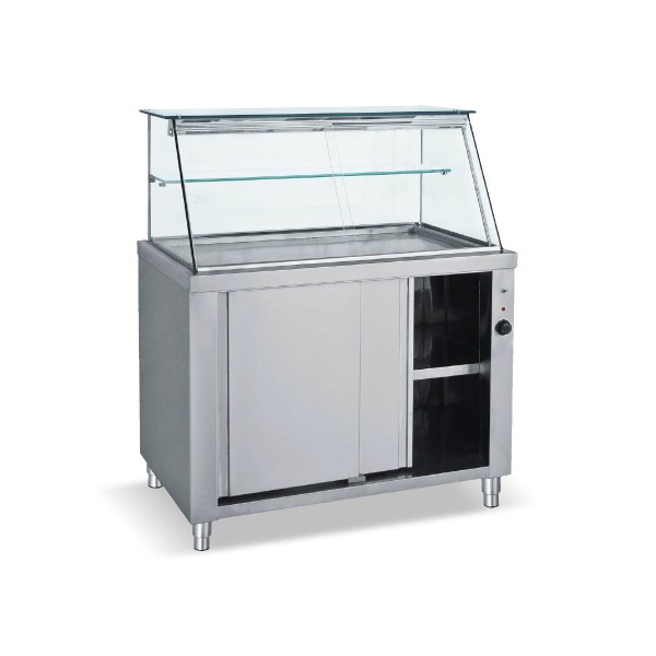 Βιτρίνα θερμαινόμενη επιδαπέδια με αντίσταση 140x70x130 εκ BM-HD140