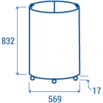 Καταψύκτης HN 80 με γυάλινο καπάκι 80lt