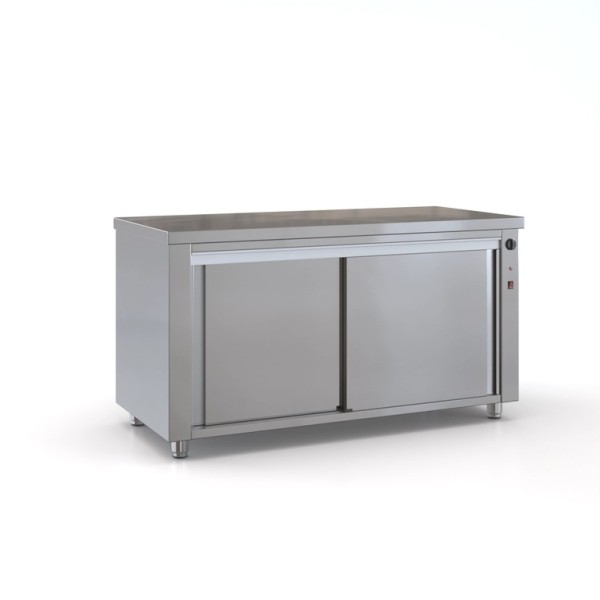 Θερμοερμάριο επαγγελματικό ανοξείδωτο με συρόμενες πόρτες 160X70X87 εκ ID-ER.TH160