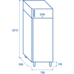 Ψυχόμενος θάλαμος κατάψυξης PA 800BT - EURONORM