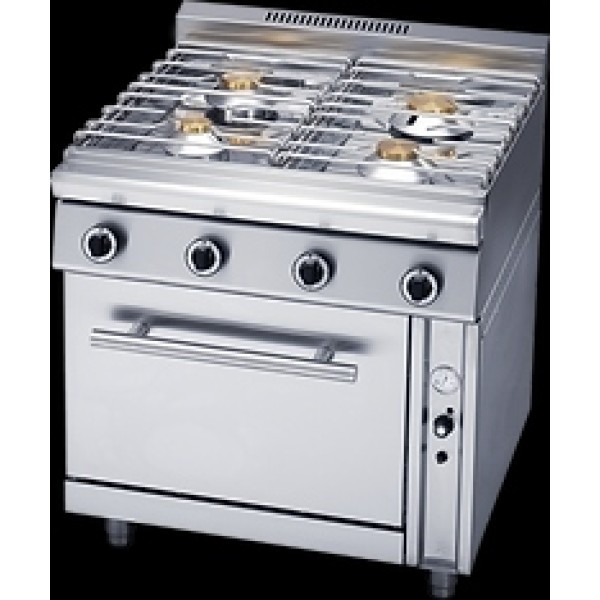 Εστία αερίου τετραπλή επιδαπέδια κλειστή βάση ΣΕΙΡΑ 70 80×70×86 εκ- PN-GCOV 470