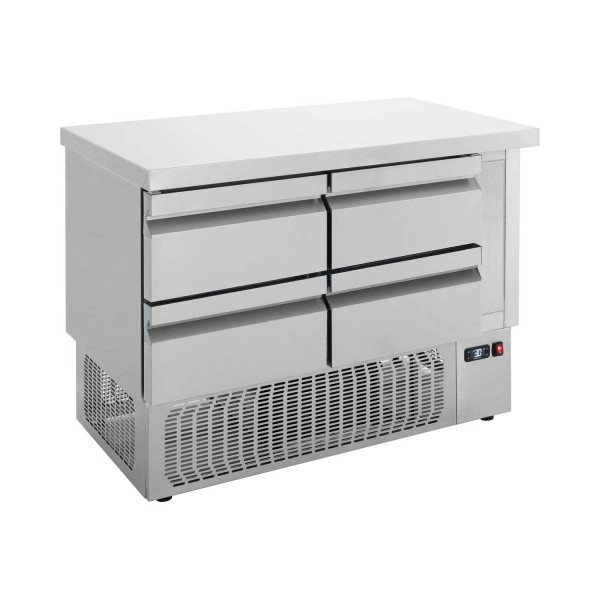Ψυγείο πάγκος συντήρηση με 4 συρτάρια & μηχανή κάτω 110Χ70Χ85 εκ BM-PS110