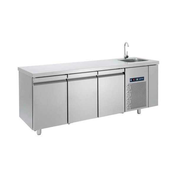 Ψυγείο πάγκος συντήρηση με 1 Γούρνα 40Χ40 205X70X85 εκ BM-PG205-40L