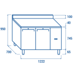 Πάγκος κατάψυξης QN 2200SG - GN 1/1 (ΑΠΟΜΑΚΡΥΣΜΕΝΗΣ ΣΥΝΔΕΣΗΣ REMOTE)