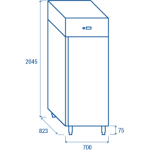 Οριζόντιος θάλαμος κατάψυξης QN 6 - GN2/1