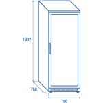 Κατάψυξη 600 λίτρων QNXG 600 (ΜΕ ΓΥΑΛΙΝΗ ΠΟΡΤΑ)