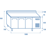 Ψυχόμενος πάγκος QR 3200 - GN 1/1
