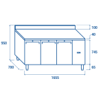 Ψυχόμενος πάγκος QR 3200SG - GN 1/1 (ΑΠΟΜΑΚΡΥΣΜΕΝΗΣ ΣΥΝΔΕΣΗΣ REMOTE) 1.704,00 €
