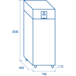 Ψυγείο Θάλαμος QR 6-5A - GN2/1 (Ενεργειακής κλάσης Α)