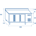 Πάγκος συντήρησης QRG 3200 - GN 1/1