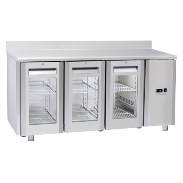 Πάγκος συντήρησης QRG 3200SG - GN 1/1 (ΑΠΟΜΑΚΡΥΣΜΕΝΗΣ ΣΥΝΔΕΣΗΣ REMOTE/ ΜΕ ΓΥΑΛΙΝΗ ΠΟΡΤΑ)