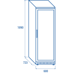 Ψυγείο αναψυκτικών συντήρηση QRG 400 - 400 Lt (με ΓΥΑΛΙΝΗ ΠΟΡΤΑ)