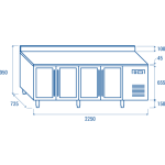 Πάγκος κατάψυξης  QRG 4200 - GN 1/1