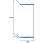 Ψυγείο αναψυκτικών συντήρηση (600lt) QRX 600 - GN2/1