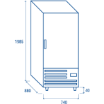 Θάλαμος συντήρησης QRX 688FH - GN2/1 (ΨΑΡΙΕΡΑ)