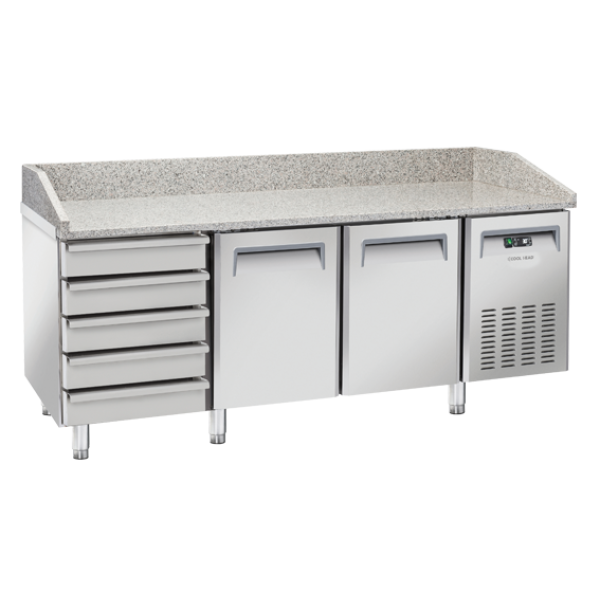 Πάγκος συντήρησης πίτσας QZ 26 για λαμαρίνες 600χ400 mm