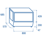 Βιτρίνα πάγκου συντήρησης RC 160SQ - 160lt