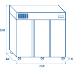 Θάλαμος συντήρησης RC 1850 - GN2/1