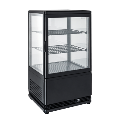 Βιτρίνα επιτραπέζια τεσσάρων όψεων 58lt (Μαύρη) CH- RC 58B