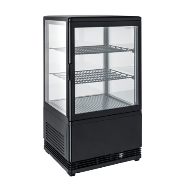 Βιτρίνα επιτραπέζια τεσσάρων όψεων 58lt (Μαύρη) CH- RC 58B