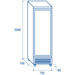 Βιτρίνα συντήρησης RCG 750 600lt