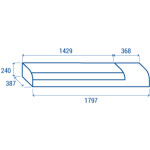 Βιτρίνα sushi RS 80 180X39X24