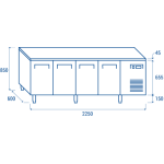 Πάγκος κατάψυξης για λεκανάκια 325χ410 mm SF 4100