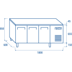 Πάγκος συντήρησης για λεκανάκια 325χ410 mm SR 3100