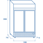 Ψυγείο αναψυκτικών TKG 1000S με διαφημιστική μετώπη 1000lt