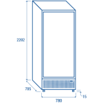 Ψυγείο αναψυκτικών μάυρο TKG 710B 700 λίτρων 