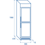 Βιτρίνα συντήρησης TMG 390C (ΔΙΑΙΡΟΥΜΕΝΗ ΠΟΡΤΑ) και διαφημιστική μετώπη 350lt