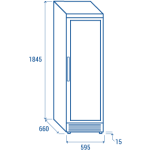 Ψυγείο κρασιού TWN 400 μαύρο 350lt