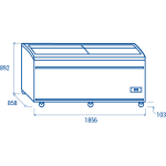 Καταψύκτης με συρόμενα κρύσταλλα VF 1900VB