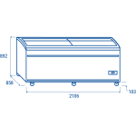 Καταψύκτης με συρόμενα κρύσταλλα VF 2100SW