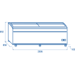 Καταψύκτης με συρόμενα κρύσταλλα VF 2500SW